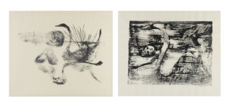 Sir Sidney Nolan C.B.E., O.M., R.A. (Australian, 1917-1992) Plates 2 and 3, from Leda Suite Two ...