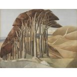 After Paul Nash (British, 1889-1946) Wood on the Downs Offset lithograph in colours, on wove pap...