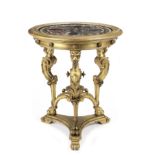 An Italian mid or third quarter 19th century specimen marble and hardstone top set in a near con...