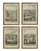 Giuseppe Vasi (Italian, 1710-1782) Four Views of Rome La Veduta della Basilica di Santa Maria Ma...