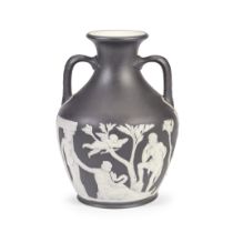 An unusual Wedgwood copy of the Portland vase, dated 1892