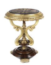 An Italian third quarter 19th century specimen marble and hardstone top set within a near contem...