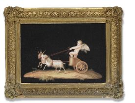 Circle of Michelangelo Maestri (Italian, circa 1779-1812) Cupid in a chariot drawn by goats; and...