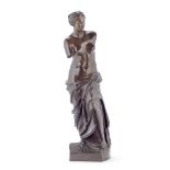 A late 19th/early 20th century French patinated bronze figure of the Venus de Milo after the an...