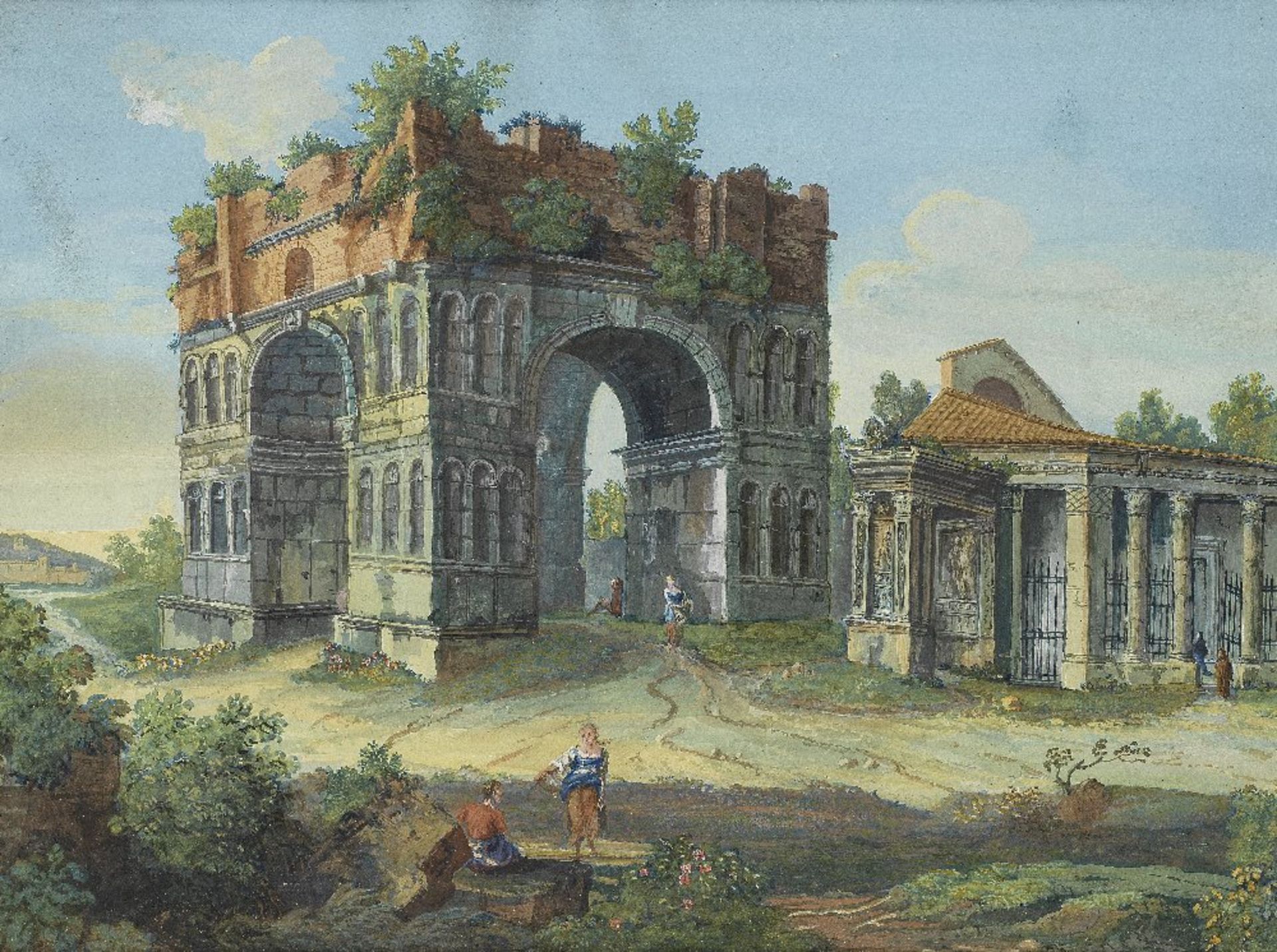 English School, circa 1800 The Arch of Janus, Rome