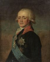 Follower of Jean-Louis Voille (French, 1744-1804) Portrait of Tsar Paul I of Russia, bust-length...