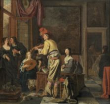 Ludolf de Jongh (Overschie 1616-1676 Hillegersberg) A musical party