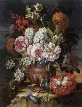 Gaspar Pieter Verbrugghen the Younger (Antwerp 1664-1730) Still life of roses, narcissi, carnati...