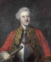 Sir Joshua Reynolds P.R.A. (Plympton 1723-1792 London) Portrait of General Dury, half-length, in...