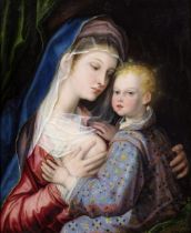 Giovanni Bernardo Lama (Naples active second half of 16th Century) The Madonna and Child