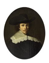 Attributed to Dirck Dircksz. van Santvoort (Amsterdam 1610-1680) Portrait of a gentleman, half-l...