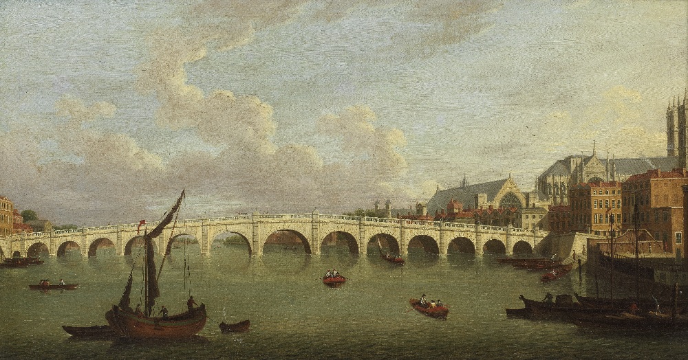 English Follower of Antonio Canal, called il Canaletto, late 18th Century Westminster Bridge fr...