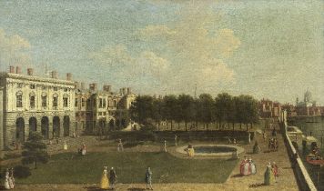 English Follower of Antonio Canal, called il Canaletto, 18th Century A view of Somerset House, L...