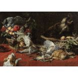 Attributed to Frans Snyders (Antwerp 1579-1657), and Studio Still life of a basket of fruit wit...