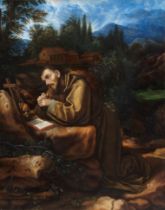 Cristofano Allori (Florence 1577-1621) Saint Francis of Assisi in prayer