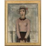 PAUL DELVAUX (1897-1994) Jeune fille au corsage rose