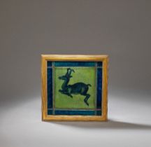 WILLIAM DE MORGAN (BRITISH, 1839-1917) 'Antelope' tile, circa 1890