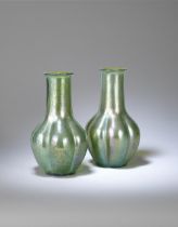 LOETZ A matched pair of 'Goldiris' iridescent vases, circa 1910
