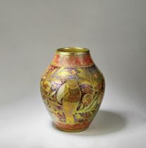 RICHARD JOYCE (1873-1931) FOR PILKINGTON'S ROYAL LANCASTRIAN 'Toucan' vase, circa 1920