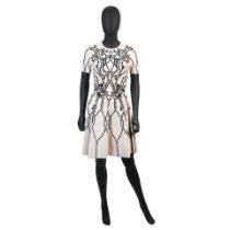 Alexander McQueen: a Blush Pink and Black Fit and Flare Dress