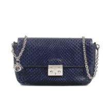 Christian Dior: a Blue Python Small Miss Dior Bag 2013 (includes dust bag)