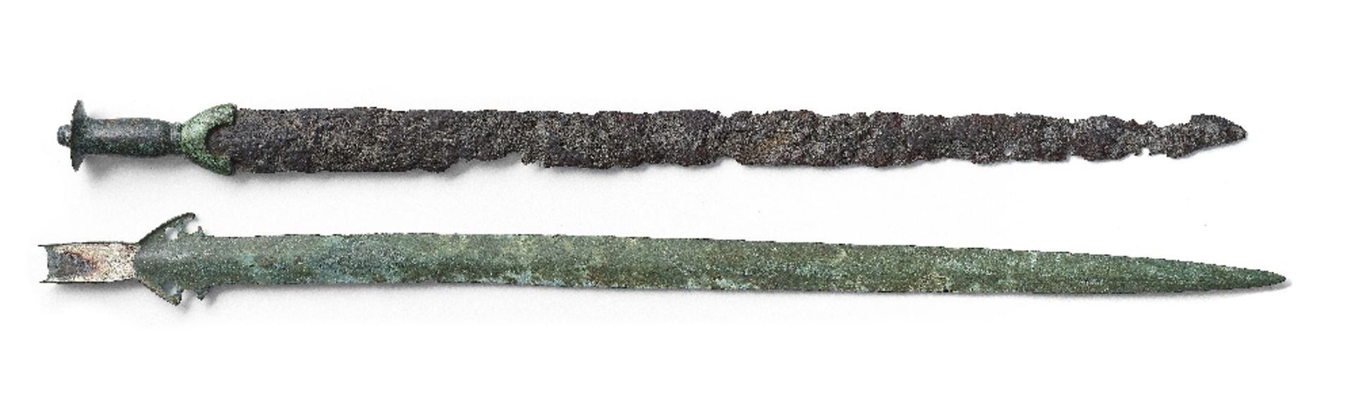 A European bronze sword and a European bronze and iron sword 2