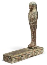 An Egyptian polychrome wood figure of Ptah-Sokar-Osiris