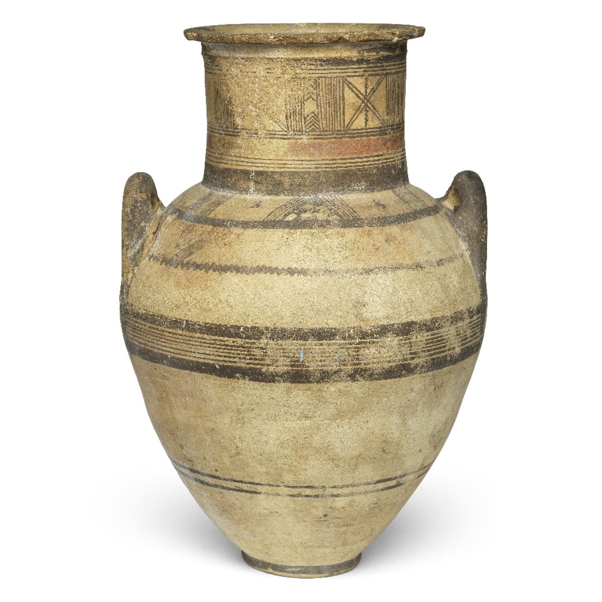 A large Cypriot pottery Bichrome Ware amphora