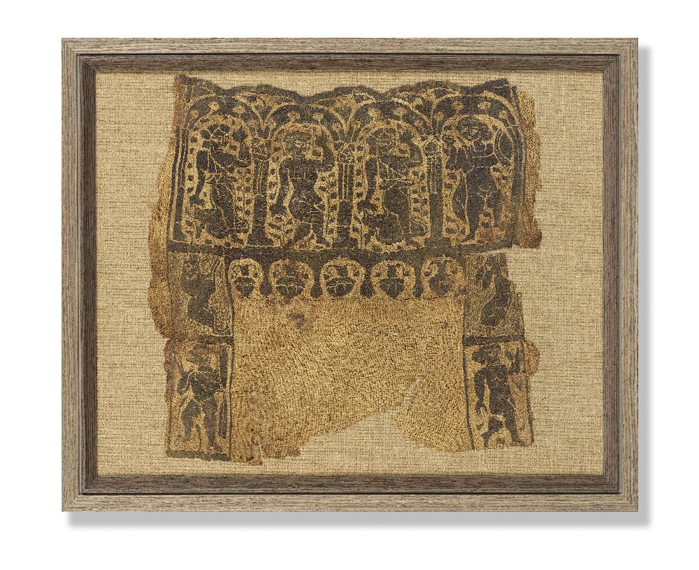 A Coptic textile fragment with Pyrrhic dancers