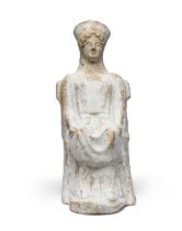A Rhodian terracotta enthroned goddess