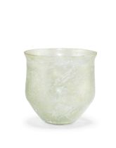 A large Roman light green glass beaker