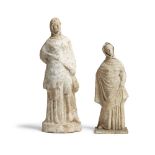 A Tanagra terracotta female figure and a Greek terracotta draped female figure 2