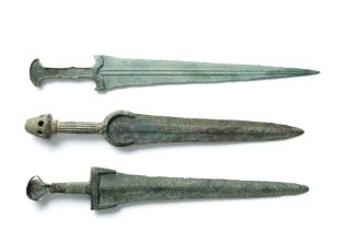 Three Luristan bronze short swords 3