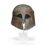 A Greek bronze Pseudo-Corinthian helmet