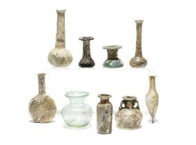 A group of nine Roman glass vessels 8