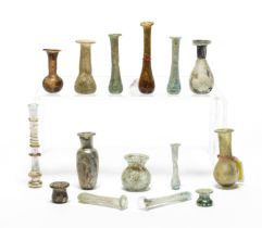 A group of fifteen small Roman glass vessels 15