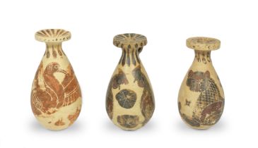 Three Corinthian pottery alabastra