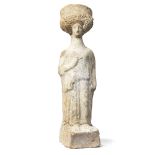 A Boeotian terracotta standing female figure