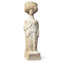 A Boeotian terracotta standing female figure