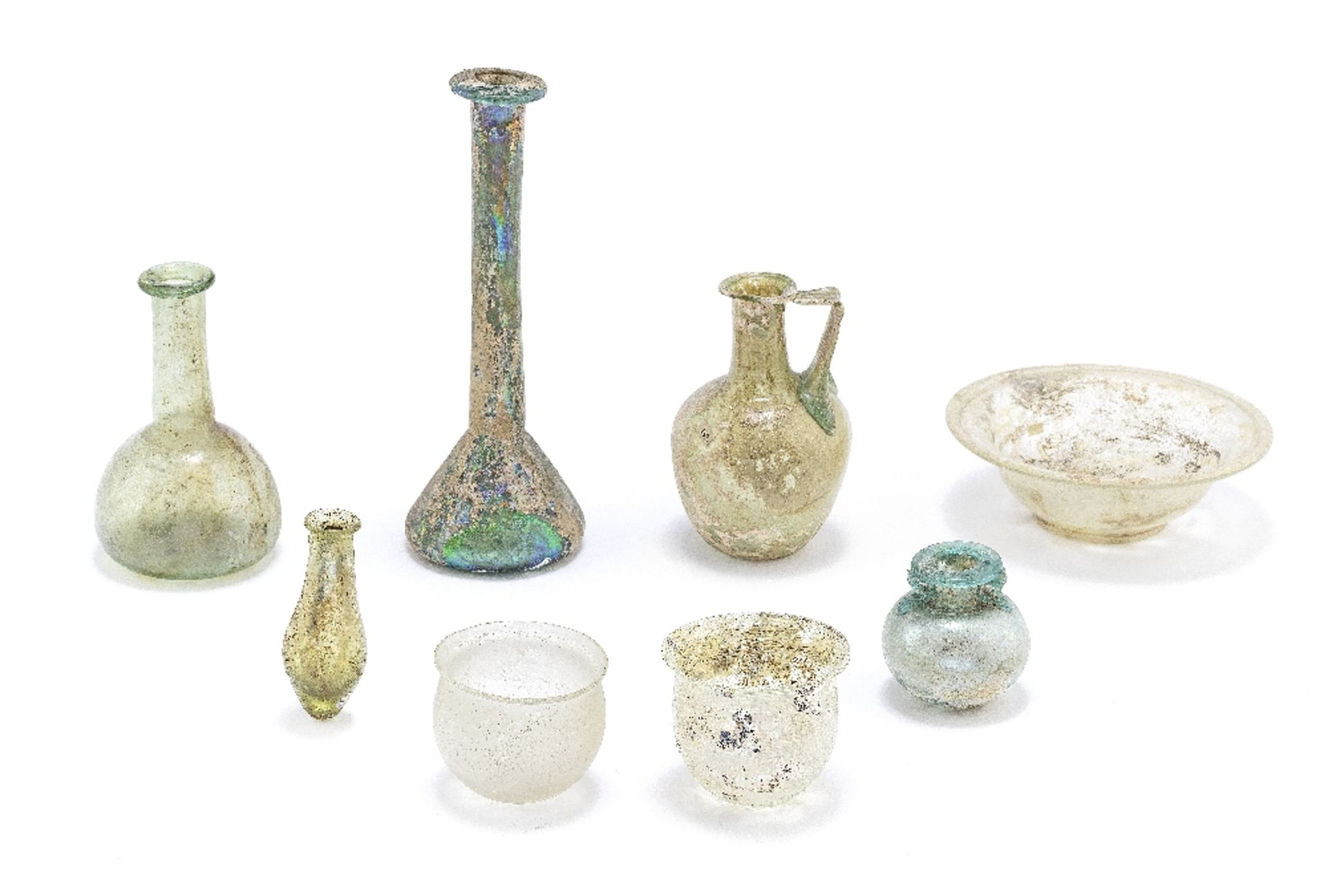 Eight Roman glass vessels 8