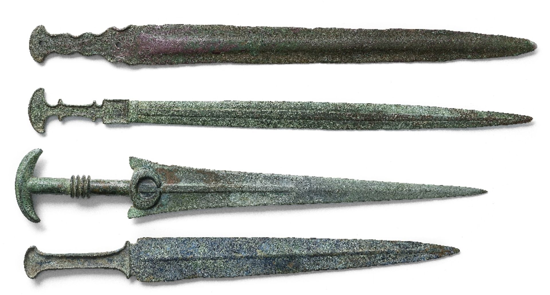 A group of four Luristan bronze swords 4