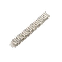 JEAN SCHLUMBERGER FOR TIFFANY: CULTURED PEARL AND DIAMOND BRACELET, CIRCA 1965
