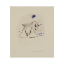 ZAO WOU KI (1920-2013) Lune bleue, 1950-2006 Estampe au pochoir (aquarelle, gouache et encre) su...