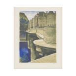 MAN RAY (1890-1976) Pont Neuf, 1974 Lithographie en couleurs sur v&#233;lin Monogramm&#233;e et...