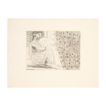 PABLO PICASSO (1881-1973) Minotaure endormi contempl&#233; par une femme, 1933 (Bloch, 193 ; Bae...