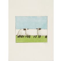 FRAN&#199;OIS-XAVIER LALANNE (1927-2008) Les moutons, 2004 Lithographie et linogravure en coule...