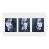 Francis BACON (1909-1992) Trois &#233;tudes pour un autoportrait, 1981 (Tacou, 15)Lithographie e...