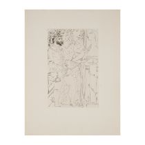 PABLO PICASSO (1881-1973) Aux Trois acteurs, 1933 Planche 77 de la suite Vollard(Bloch, 145; Bae...