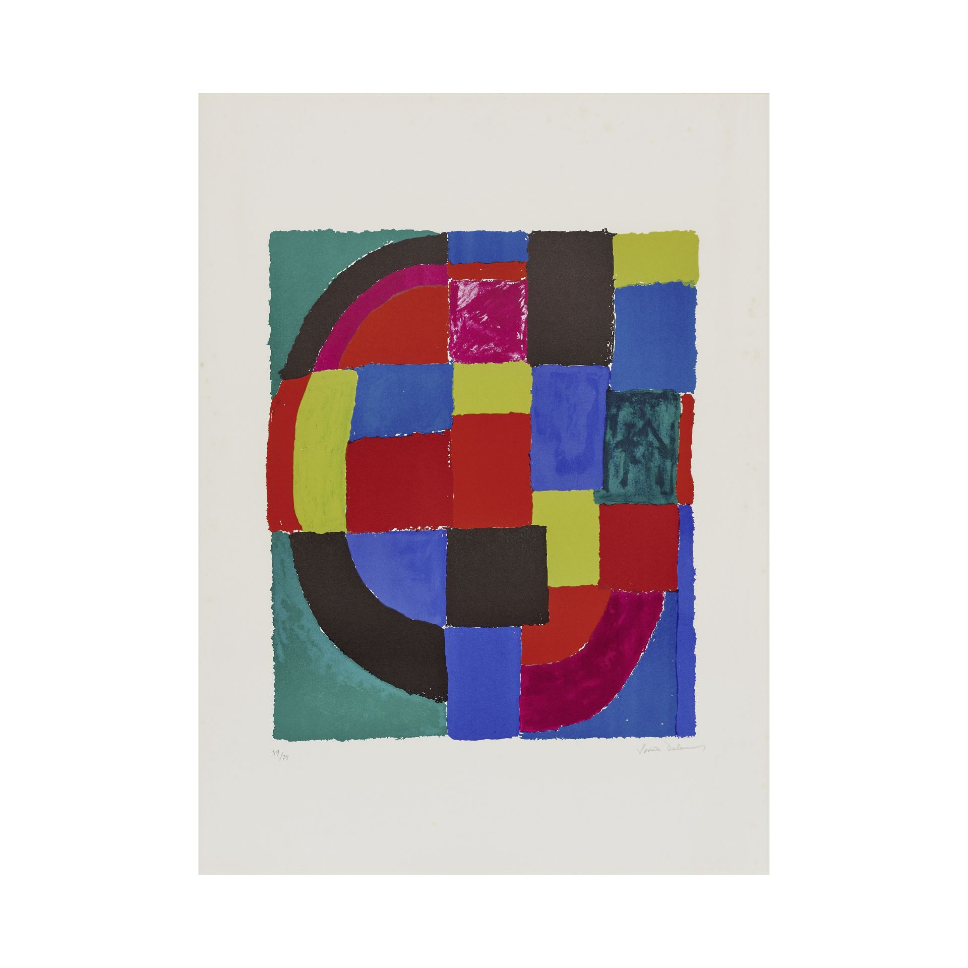 SONIA DELAUNAY (1885-1979) Gu&#233;pard, 1970 S&#233;rigraphie en couleurs Sign&#233;e et num&#2...