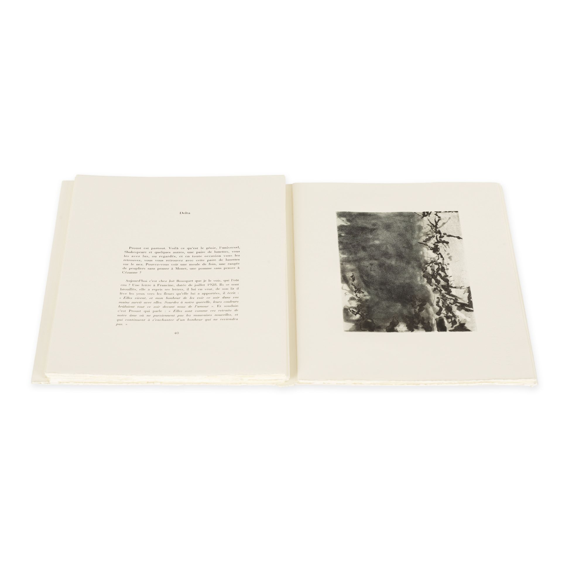 ZAO WOU-KI (1920-2013) Proustiennes, 1991 Texte de Jean FremonOuvrage sous embo&#238;tage compre...